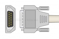 Universal ECG cable for electrocardiographs with 4 mm lead plugs (banana)