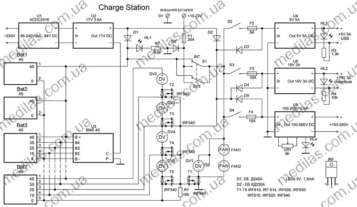 Charge station schematic diagram